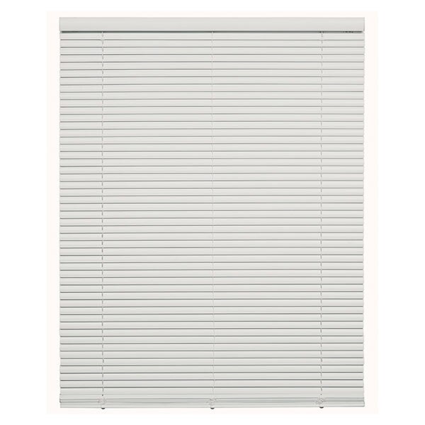 Project Source 1 In Cordless White Vinyl Room Darkening Mini Blinds Medstat