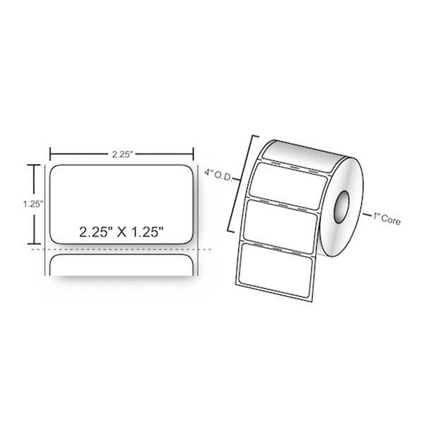 Standard Direct Thermal Paper Labels - 2.25